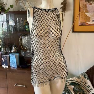 Beaded overlay top (new with tags)